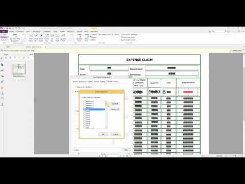 How to create PDF text fields and let them automatically do calculation