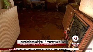 Inundaciones en Grecia dejan 15 personas sin vida