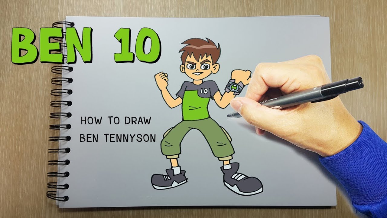 สอนวาดเบนเท็น BEN 10 โดยครูขวด HOW TO DRAW BEN 10