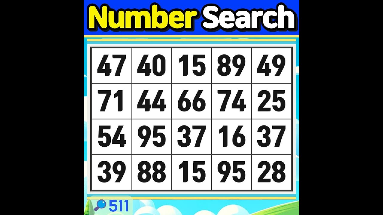 Number Search #511 I think, therefore I exist.【Match | brain game | puzzle 】