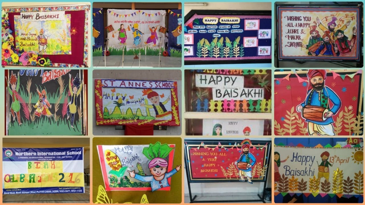 Baisakhi display board ideas Amazing notice board ideas on Baisakhi
