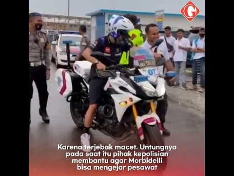 Nyaris Ketinggalan Pesawat, Pembalap MotoGP Pinjam Motor Polisi ke Bandara