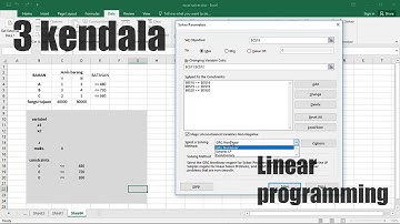 Kasus 3 Kendala - Optimasi Nilai Maksimum Menggunakan Excel Solver