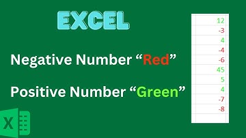 Automatically Change Negative Numbers Color to Red in Excel