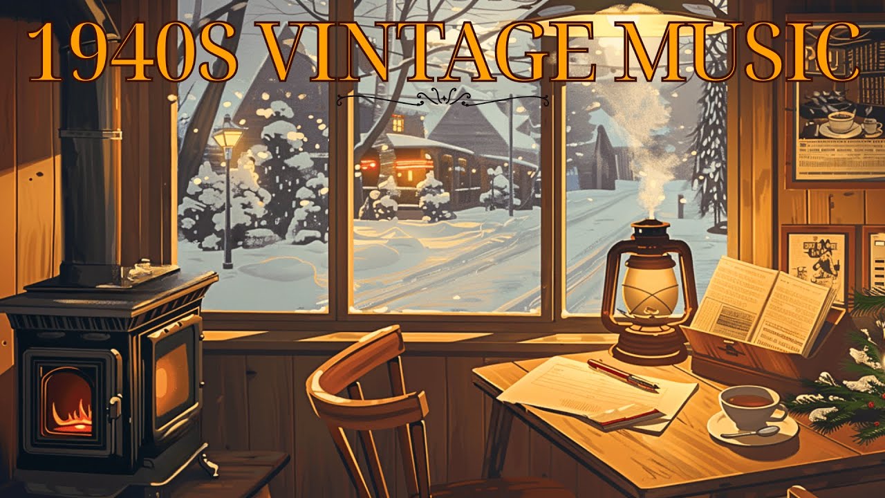 🎵 1940s Vintage Music ☕ Cozy Winter Jazz & Oldies by the Fireplace