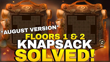 *AUGUST* Knapsack Expedition Puzzle Day 1 (Floors 1 And 2) SOLVED! | Watcher of Realms
