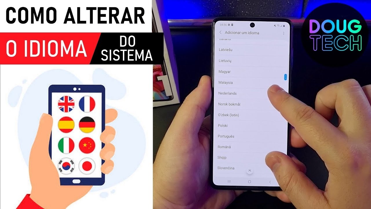 Como Alterar o IDIOMA do Samsung - YouTube