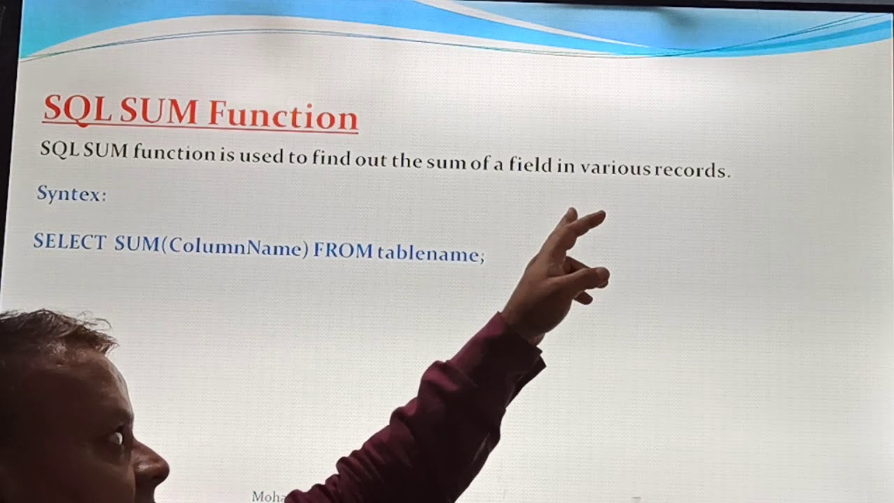 Structured Query Language(SQL Function) 