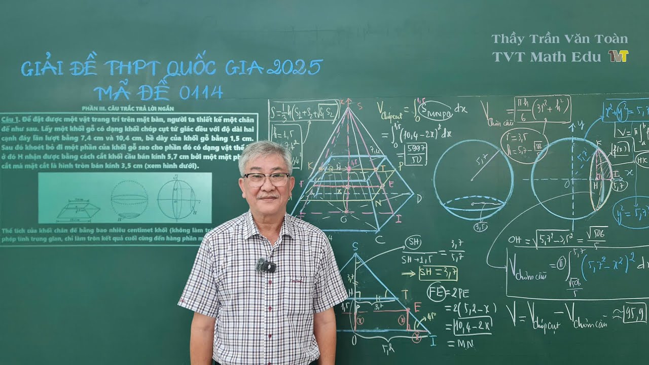 Giải chi tiết đề Toán tốt nghiệp 2025 | Tư duy logic mở nút thắt câu chặn 9, 10 | Thầy Trần Văn Toàn