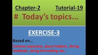 Celebrity EXERCISE-3 based on string formatting & string methods:Python tutorial 19 Net Worth