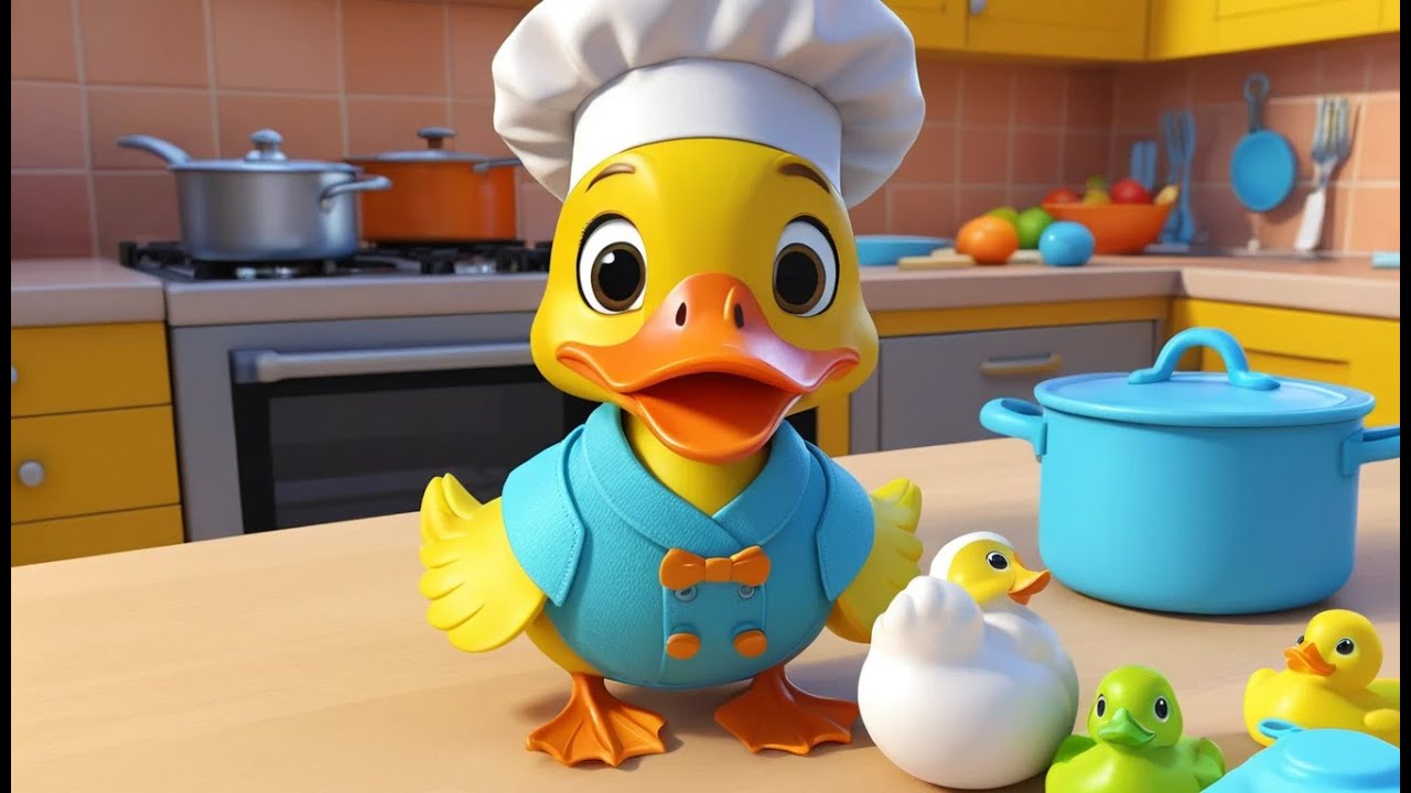 Little Duck Wore a Cooking Pot 🦆🍳 | 3D Animated Nursery Rhyme for Kids