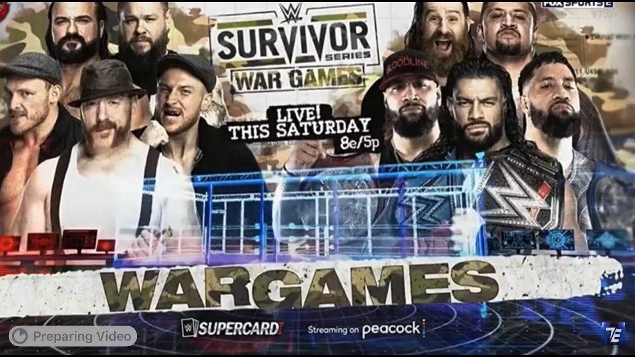 WWE Survivor Series WarGames 2022 Men’s WarGames Match Official Match Card