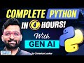 Complete Python with GenAI | Full Course for Beginners by Chirantan Sir
