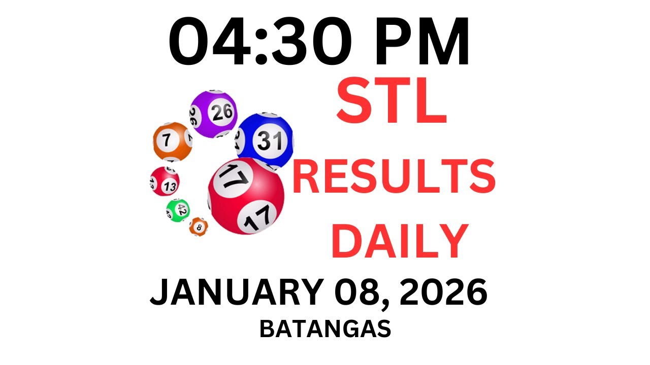 STL BATANGAS  4:30 PM LIVE DRAW  January 8, 2026