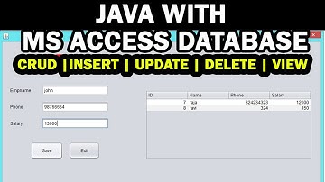 Java Connect to MS Access Crud|| Insert | Update | Delete | View