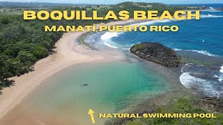Swimming in a Natural Saltwater Pool - Boquillas Beach | Manatí, Puerto Rico