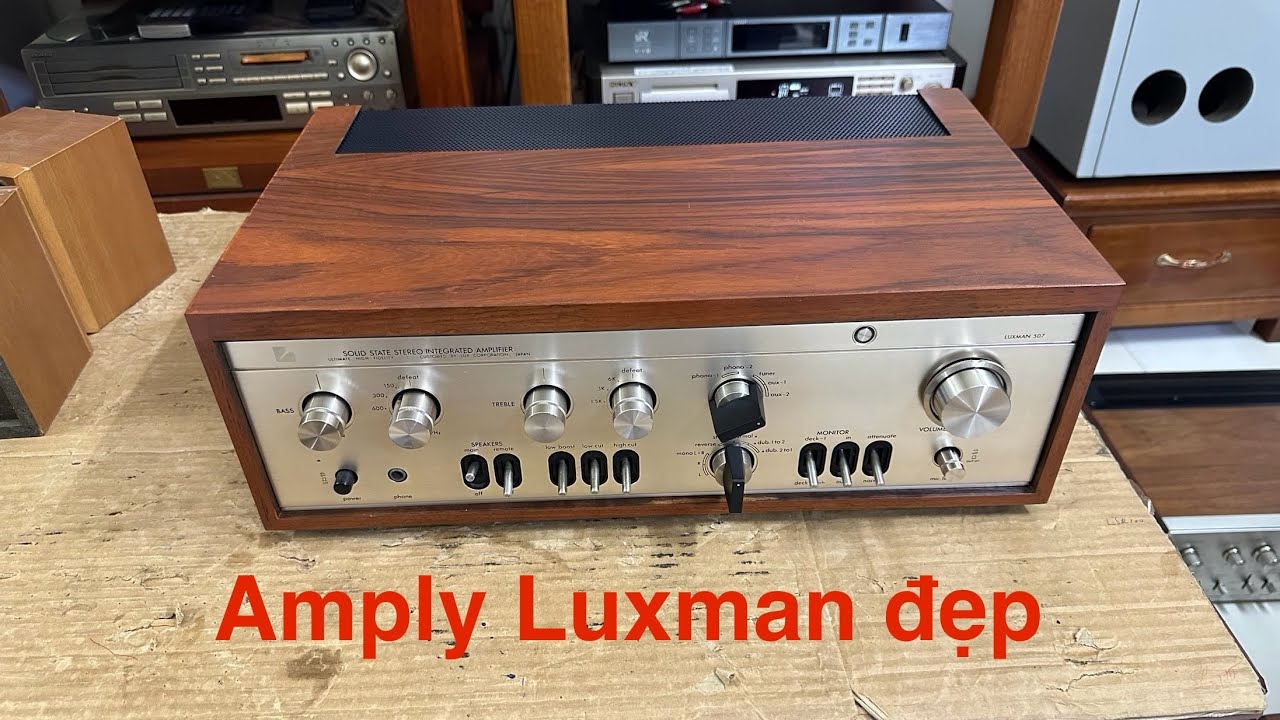 名機　LUXMAN L-507　★★Youtubeあり！ LUXMAN LUXMAN L-507 old amplifier, so beautiful, rustic detailed sound