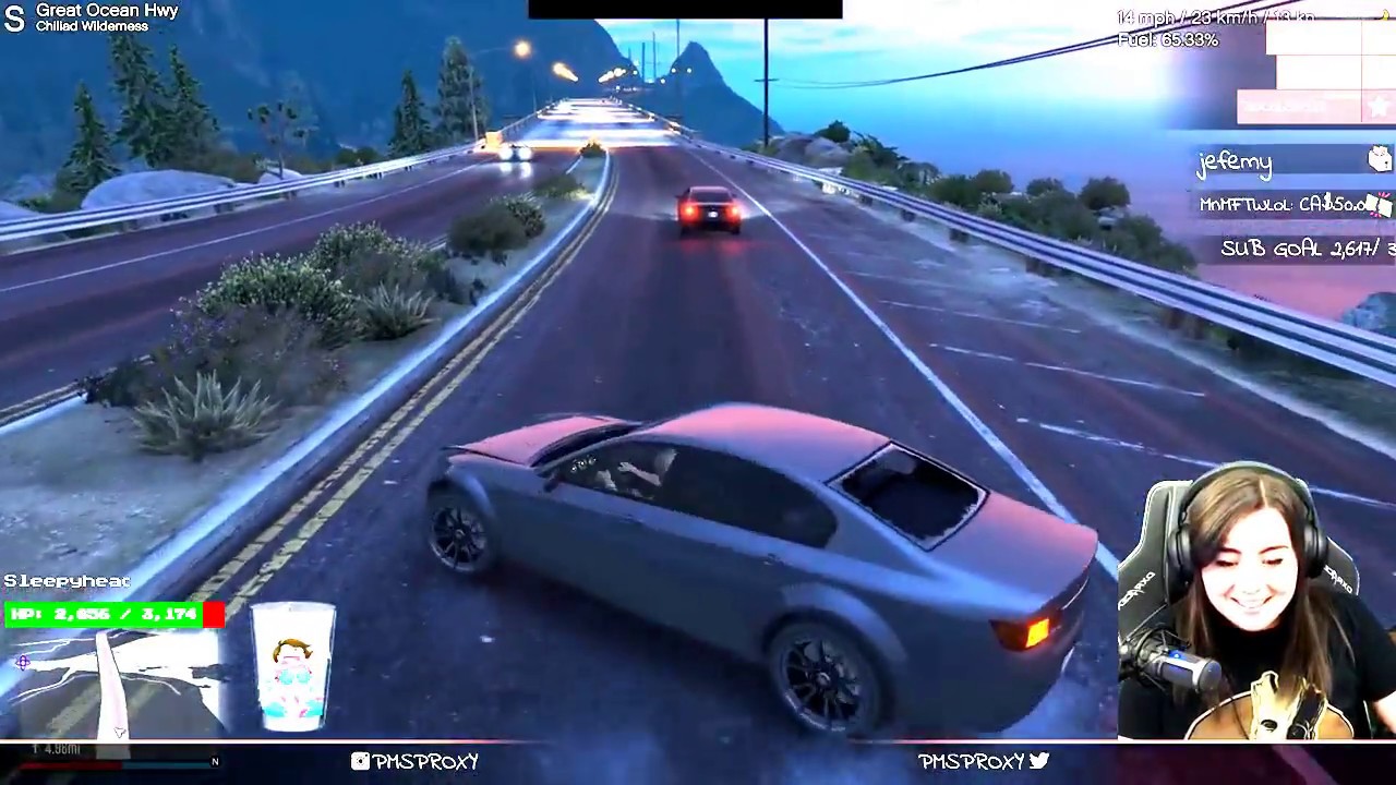 Ella Stone does a 1260 on the freeway!!! (PmsProxy)