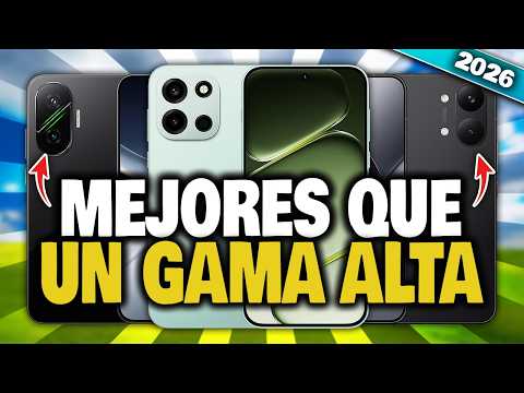 5 TELÉFONOS de GAMA MEDIA QUE SUPERA POR MUCHO a los GAMA ALTA ✅ en 2026 ¡LOS BARATOS!