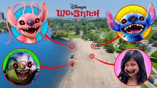 Drone Catches Lilo Stitch Angel  Captain Grantu On The Beach In Real Life lilo  Stitch Movie