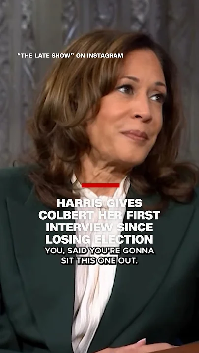 Harris gives Colbert her first interview since losing election