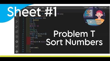 T. Sort Numbers || ICPC Assiut || Programming With Sakib ||