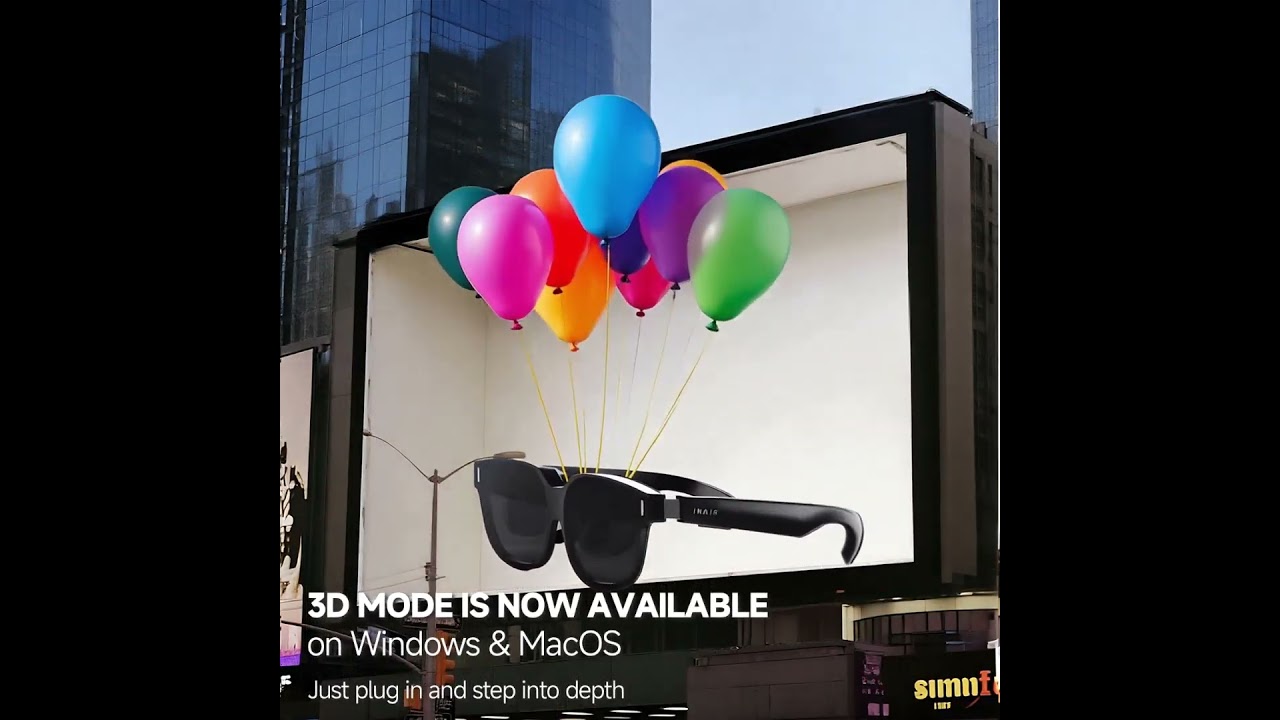 👓INAIR 2 Pro now brings immersive 3D to both macOS and Windows，just plug in and step beyond the flat