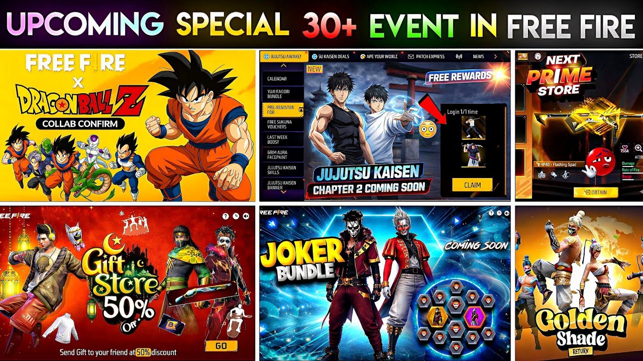 Upcoming Events in Free Fire 🤯🥳| Free Fire New Event | Ff New Event | New Event Ff