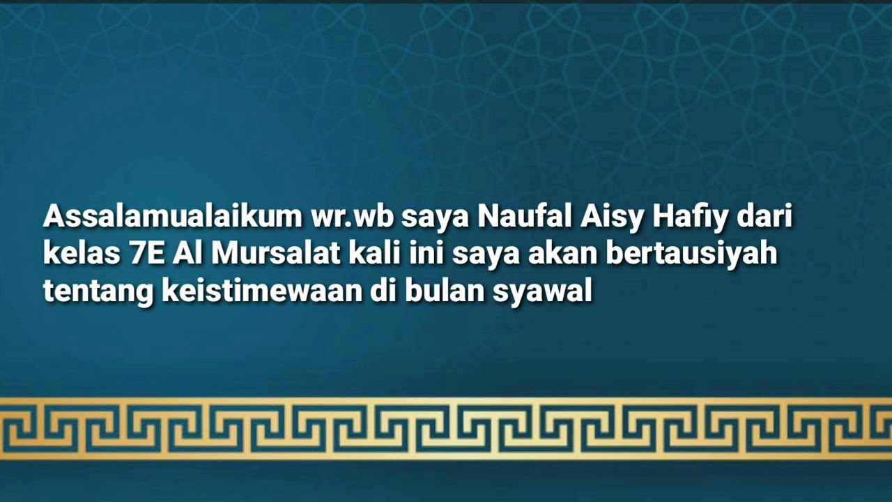 Keistimewaan di bulan Syawal - YouTube