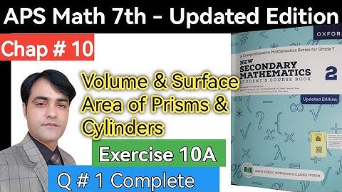 Exercise 10A Question NO 1 I Chap 11 I APS Maths 7th II New Secondary Math Book 2 updated Edition