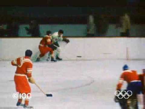 The Sovjets win the 1956 Olympic ice-hockey tournament