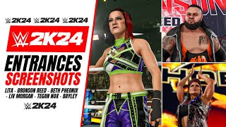 WWE 2K24 Full Entrances & Screenshots | Bronson Reed, Lita, Nikkita Lyons & More!