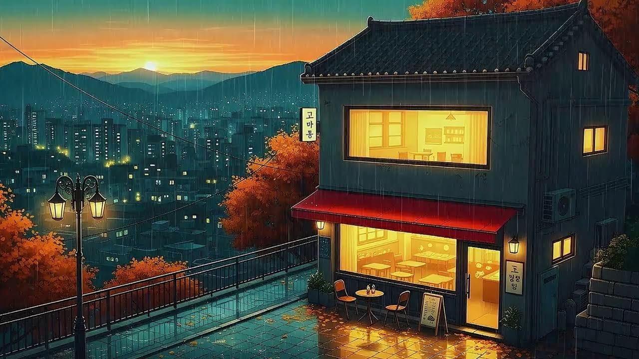 Rain Sounds plus Lofi for Study in a Peaceful Korean Atmosphere for Clear Thinking 😌