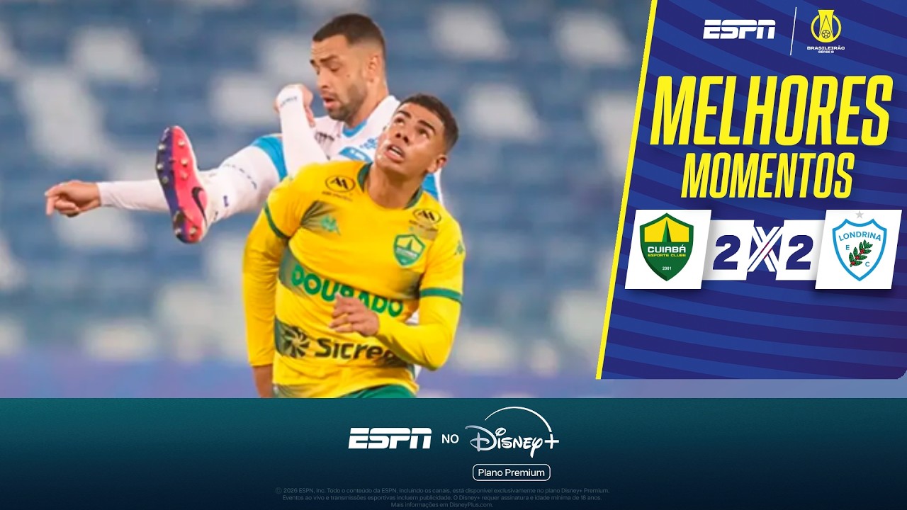 JOGO MALUCO COM VOLEIO, EXPULSÃO E QUATRO GOLS NO EMPATE ENTRE CUIABÁ X LONDRINA | MELHORES MOMENTOS