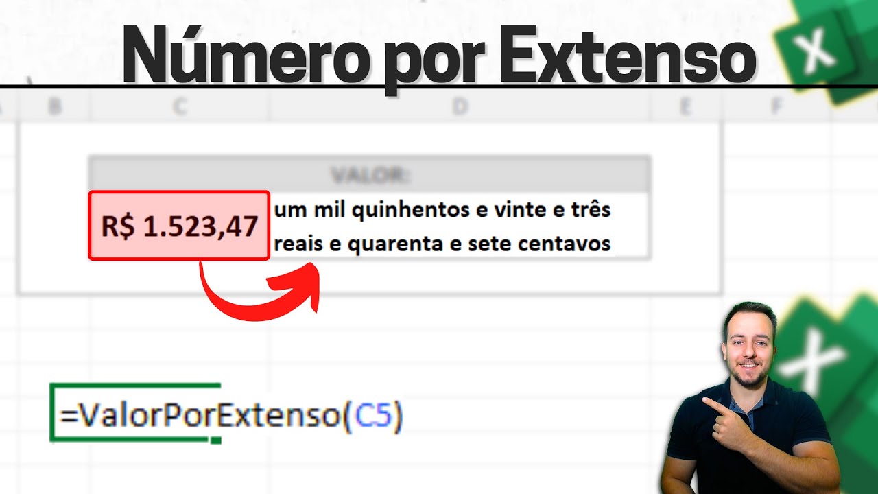Como Escrever Número por Extenso no Excel com Fórmula Automática - YouTube