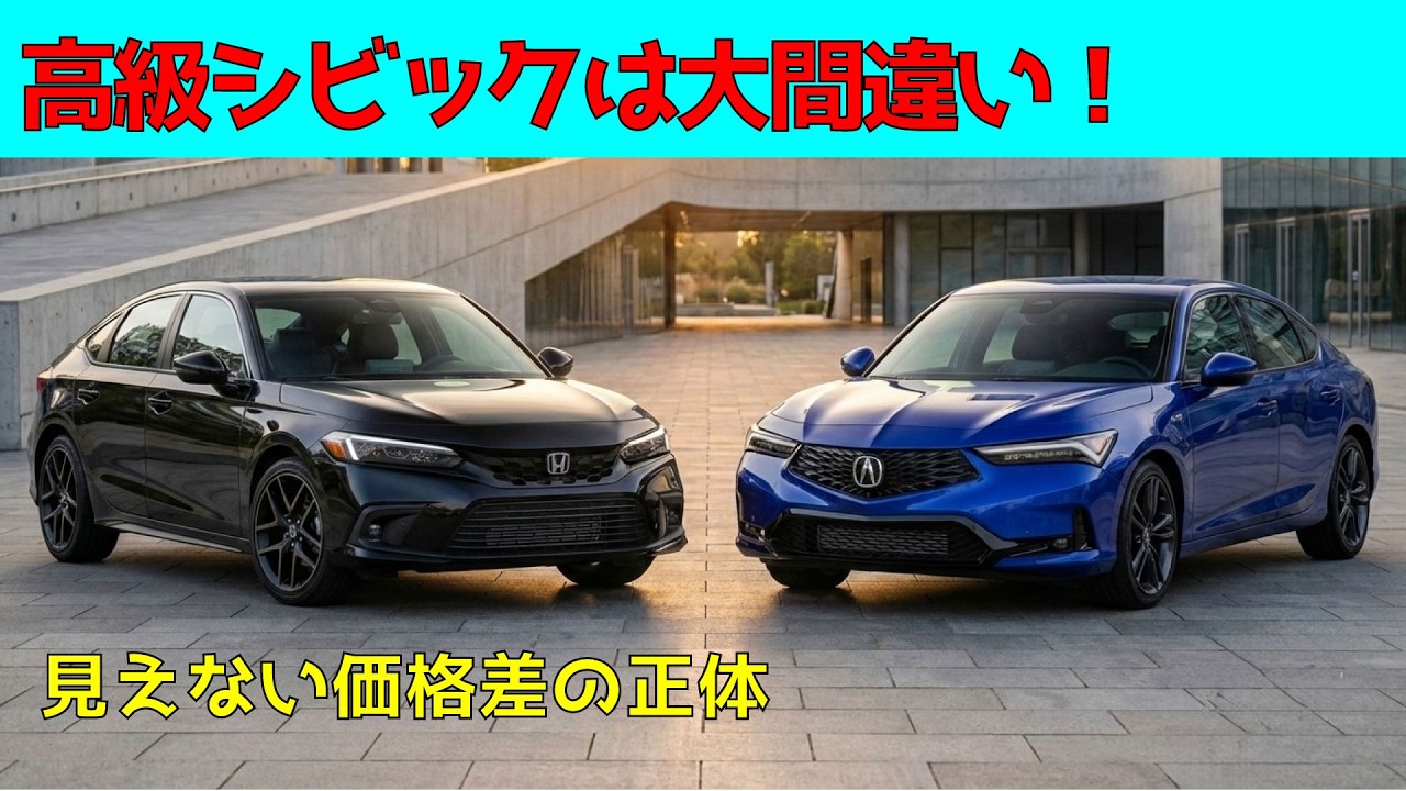 【日本未発売】アキュラ・インテグラは単なる「高いシビック」なのか？ 設計思想から読み解きます！