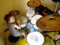 Acdc  back in black  drum cover  5 year old drummer