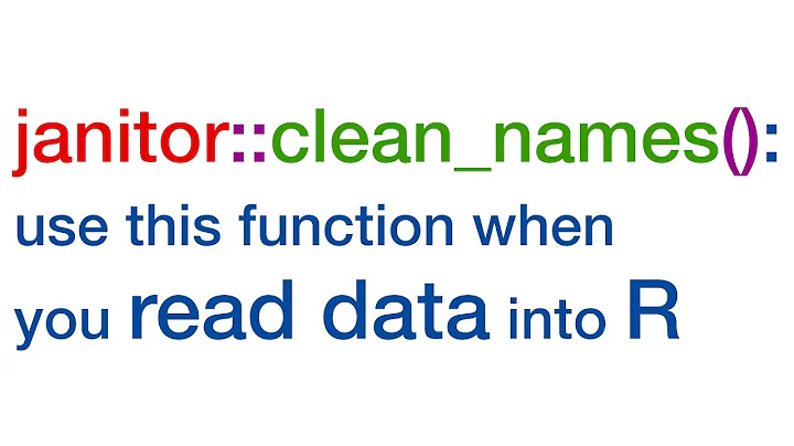 Clean column names in R with clean_names()