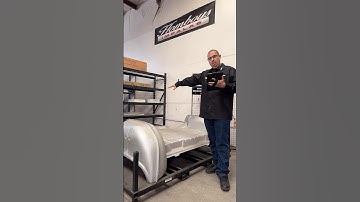 “New 1963 Impala trunk floor assembly with weld-through primer. Ready for your restoration!”