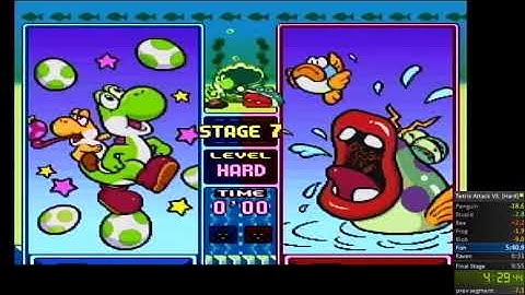 Tetris Attack Vs Hard Speedrun 9:08 PB