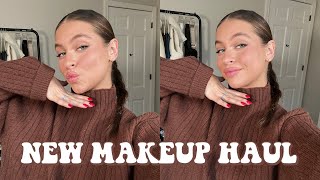 NEW MAKEUP TRY ON HAUL: Rare Beauty, Haus Labs and Makeup Forever