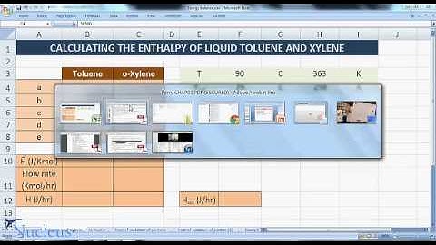 Excel for Chemical Engineers I 16 I Energy balance (2_5) [Calculating Enthalpy of ideal mixtures]