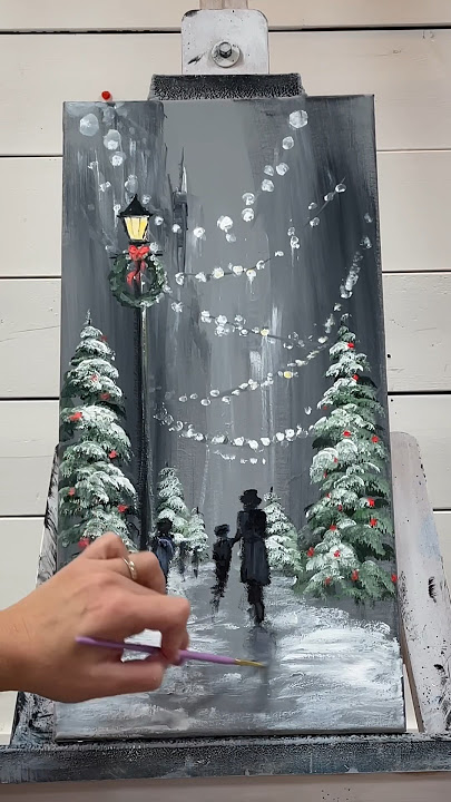 Snow Spray Paint, Christmas Tree and Window Art #snow #snowspray #snow