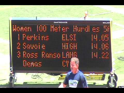 (Alicia Perkins & Kayla Savoie) 2011 Texas 5A Region III Girls 100m Hurdles Championship Race!!!