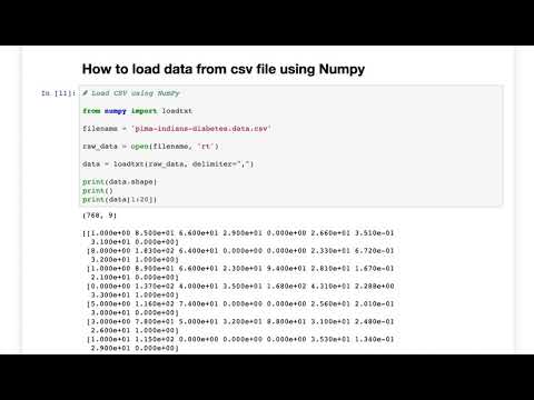 How to load data from csv file using Numpy | Jupyter Notebook | Python Data Science for beginners