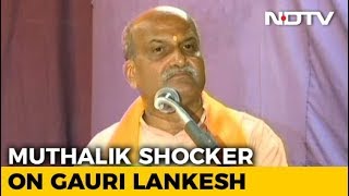 "Should PM React If Dog Dies?": Pramod Muthalik On Gauri Lankesh Killing