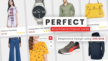 Responsive eCommerce Website Product Cards using Html & CSS | Responsive Web Design Tutorial