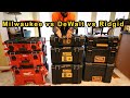 Milwaukee Packout vs DeWalt vs Ridgid System