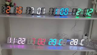 3D Led Digital Clock Wall Deco Glowing Night Mode Adjustable Electronic Table Clock
