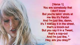 Taylor swift —You need to calm down lyrics